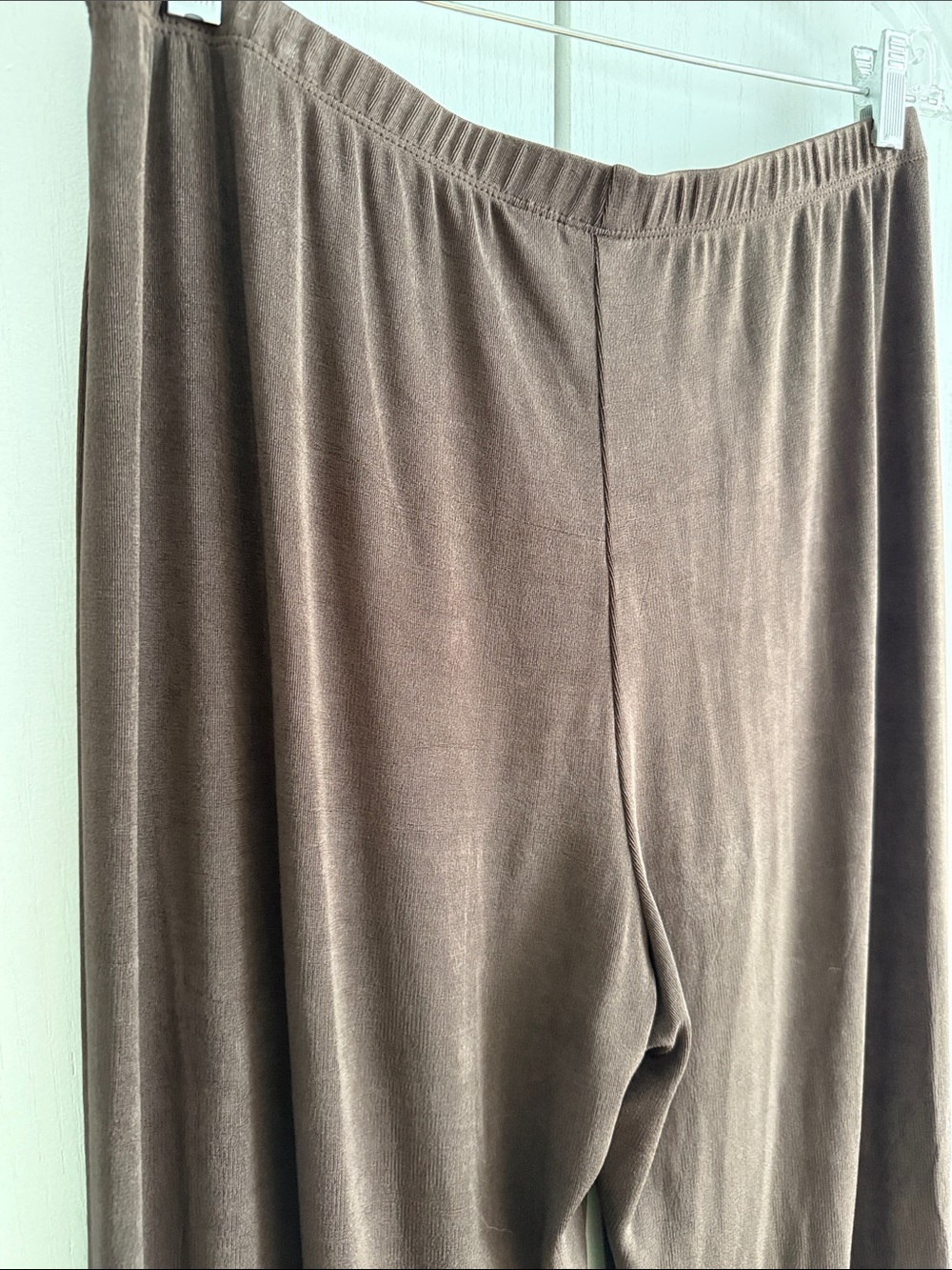 Chico's Travelers Brown Slinky Pull-On Pants Elasticized Waist Sz 2 Office US L - Picture 7 of 15